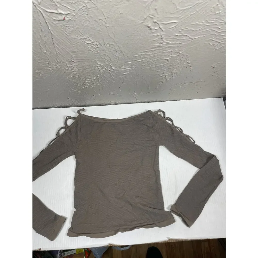 Intimately‎ By Free People Womens Cutout Waffle Knit Blouse size M/L